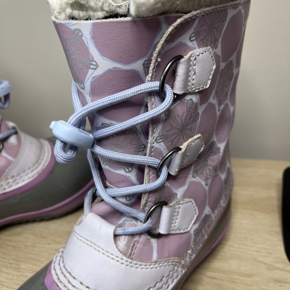 Sorel Yoot Pac Purple Snowflake Winter Boots Woman's Size 6 EUR 38 - Picture 6 of 9